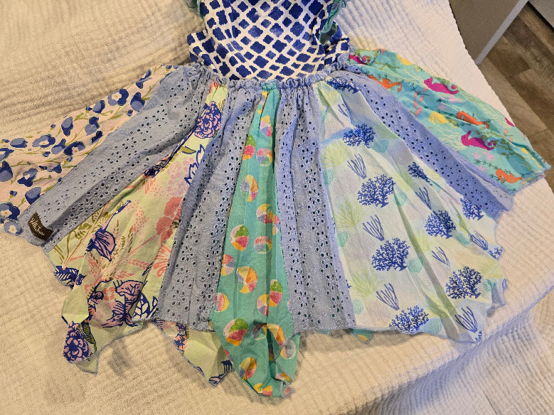 #131 Matilda Jane Seahorse scarf dress girls size 2