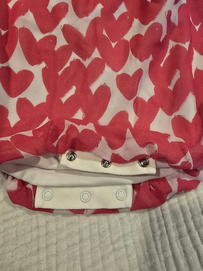 #131 Baby Romper with bow girls size 18M