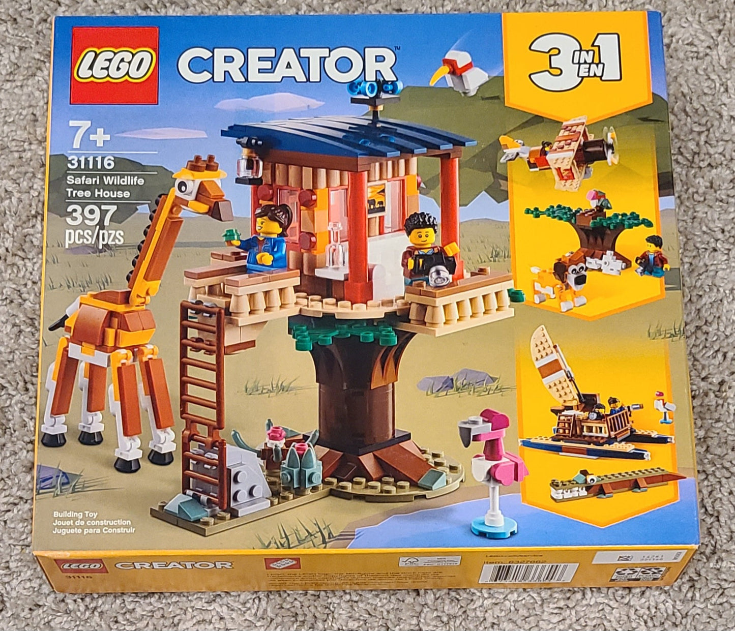 #30 Lego Creator 3 in 1 Safari Wildlife Tree House 3116 Retired **NEW**