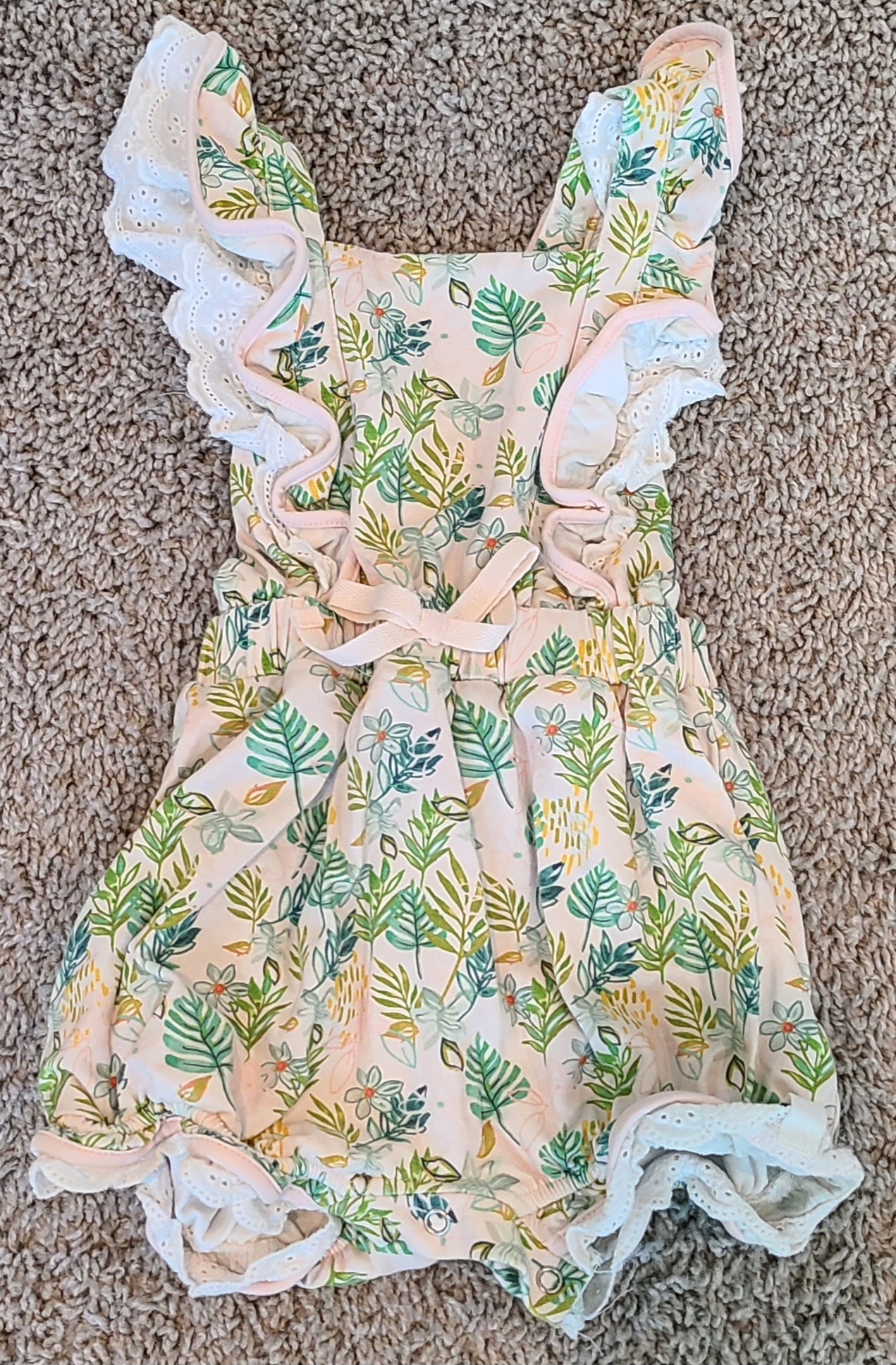 #30 Girls 24M Love and Grow Palm Paradise Evelyn Romper