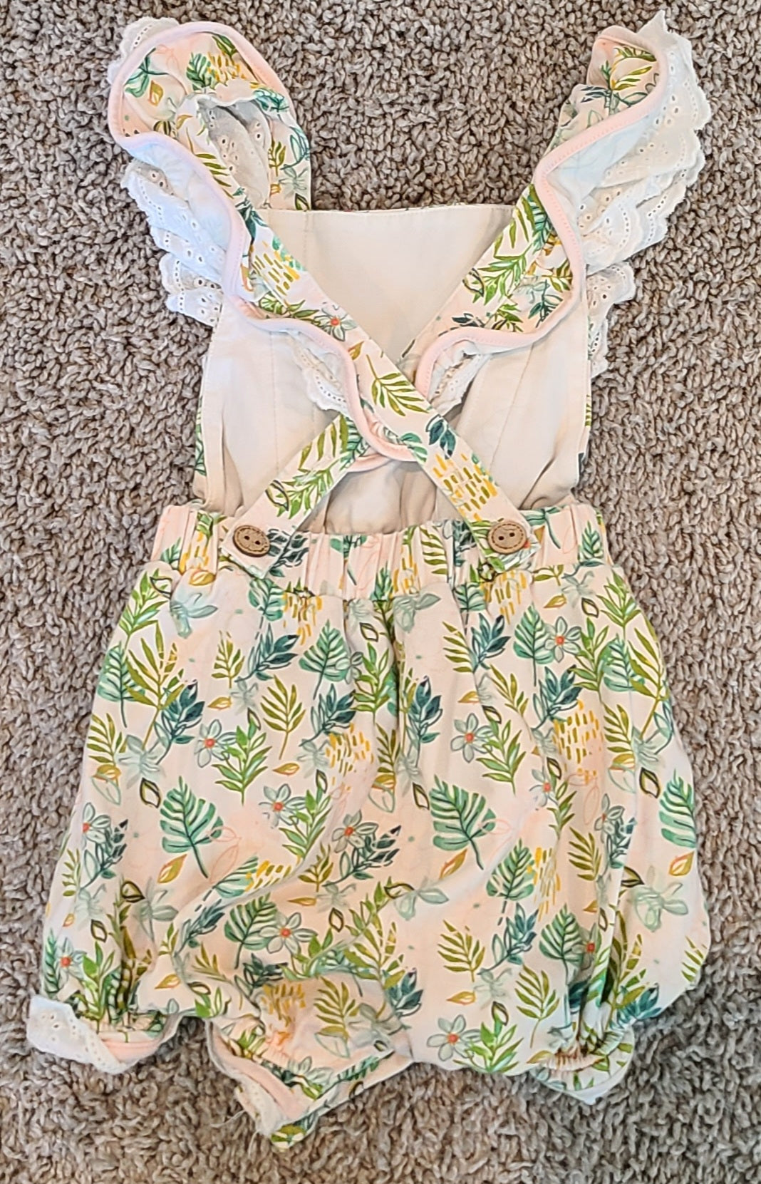 #30 Girls 24M Love and Grow Palm Paradise Evelyn Romper