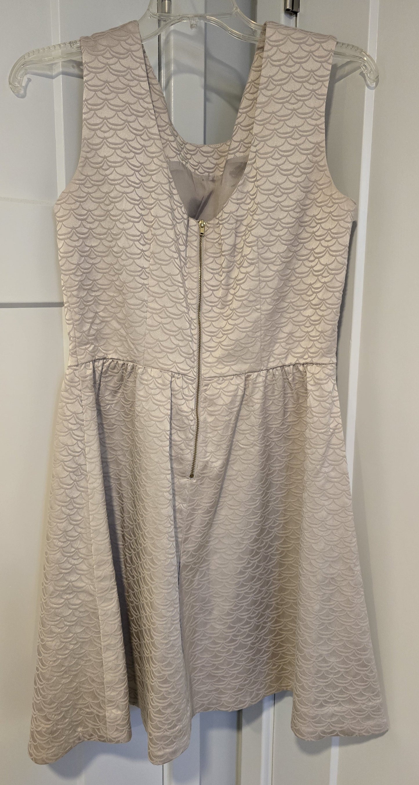 #131 H&M womens champagne dress 12