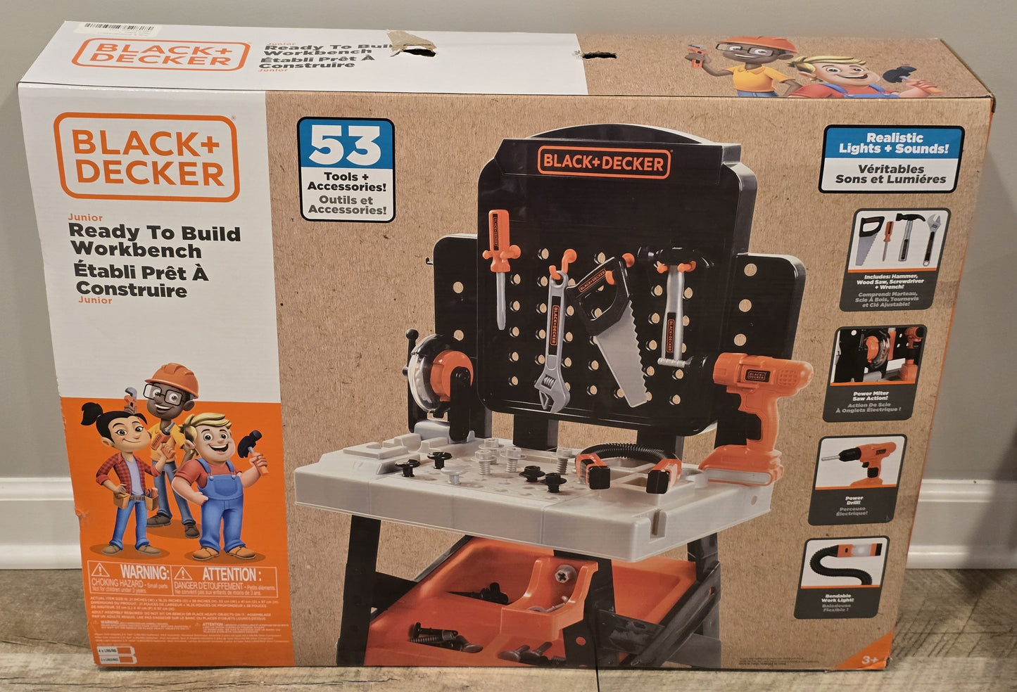 #131 REDUCED Black and Decker Toy Workbench New in Box