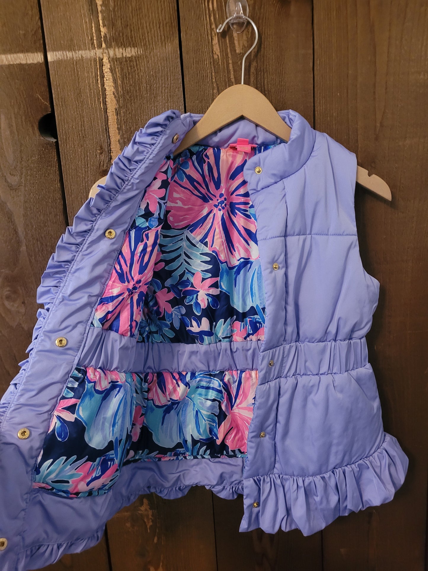 #109 *REDUCED* Lilly Pulitzer Lilac Puffer Vest Girls Size XL (12-14)