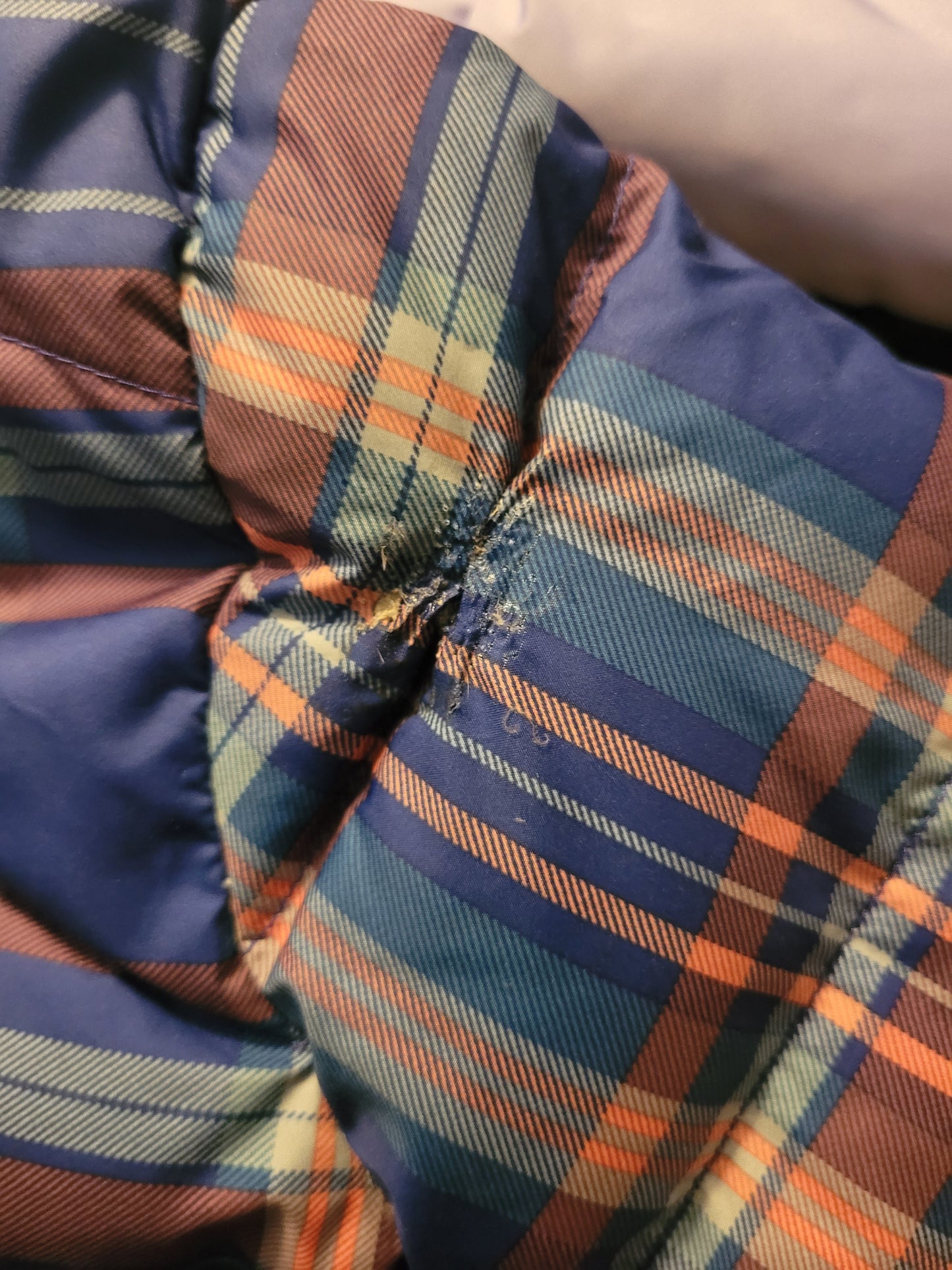 #109 *REDUCED* Patagonia Down Plaid Puffer Girls Size S (8)