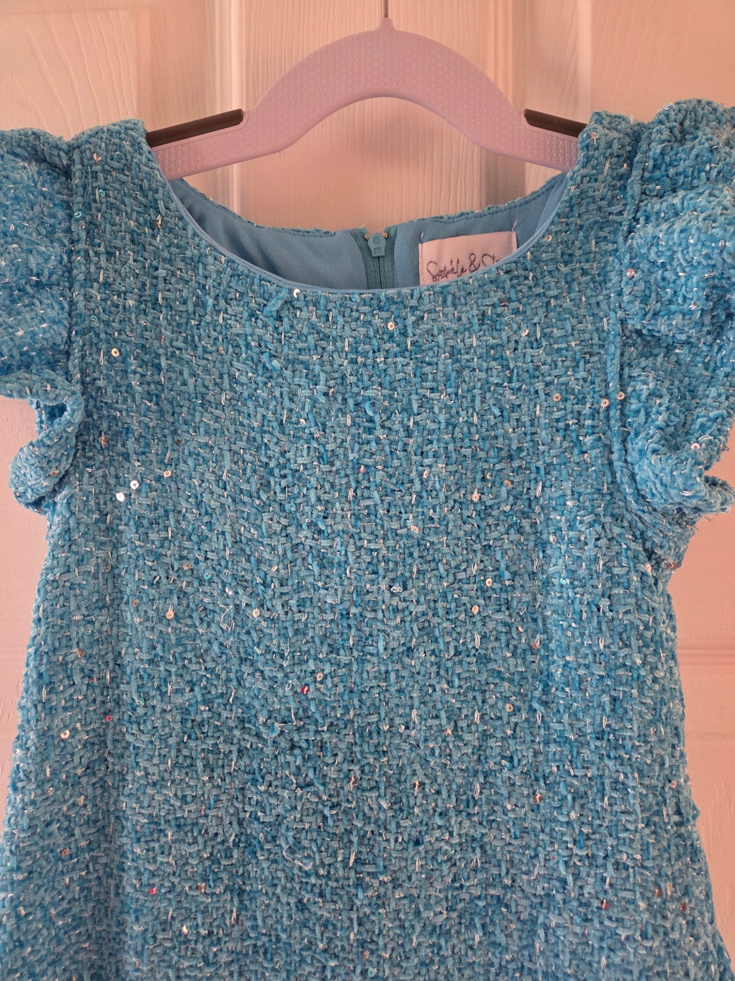 REDUCED Seller 184 Blue Tweed dress