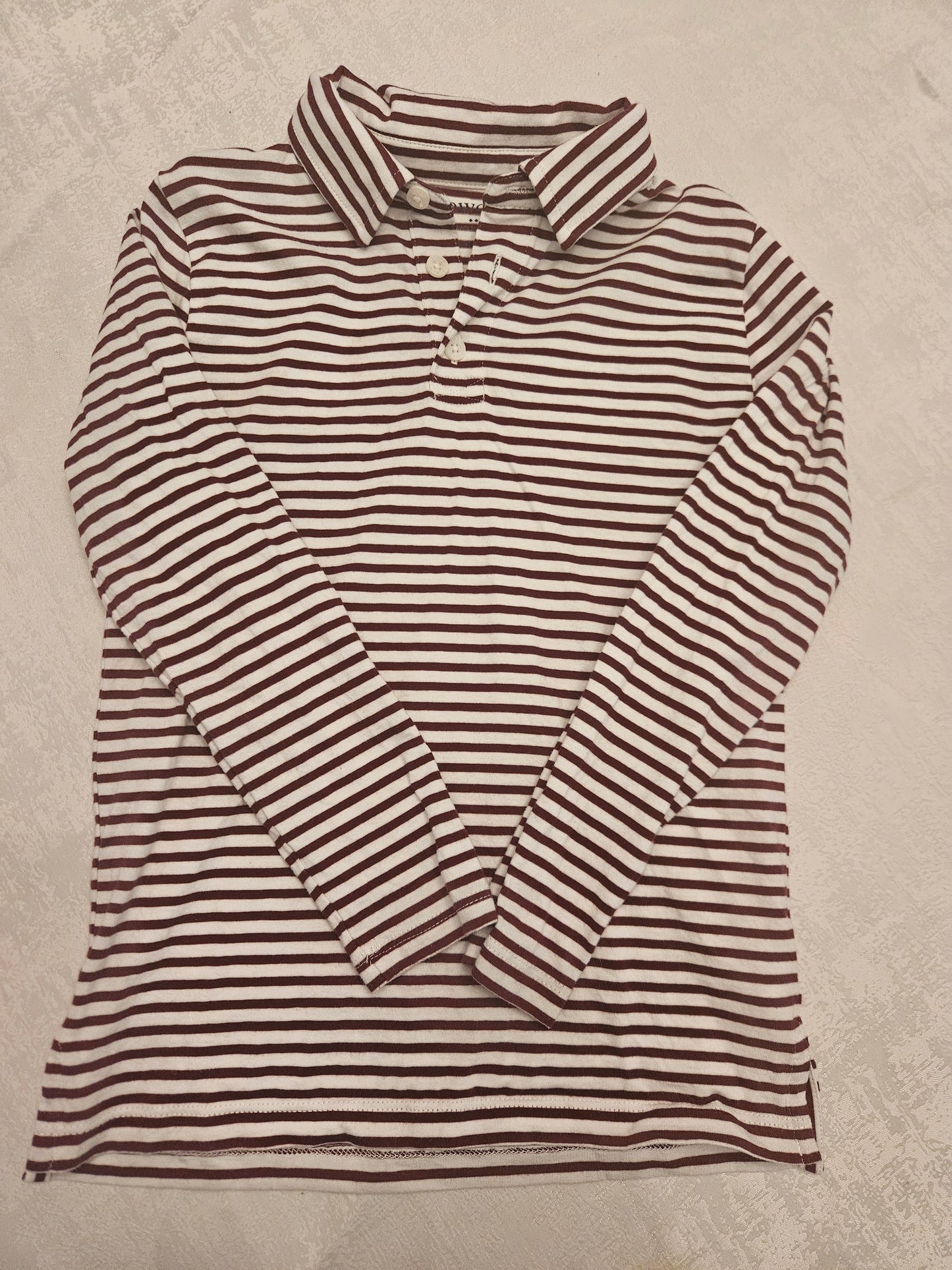 Seller #102 - Boys - Crewcuts Long Sleeve Striped Polo Shirt - Size 6/7