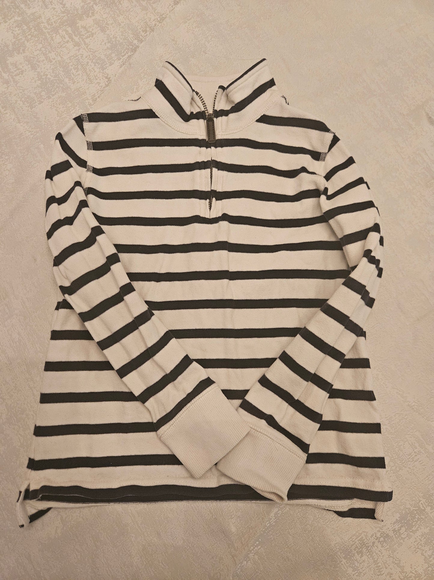 Seller #102 - Boys - Crewcuts Striped Quarter Zip Shirt - Size 6/7