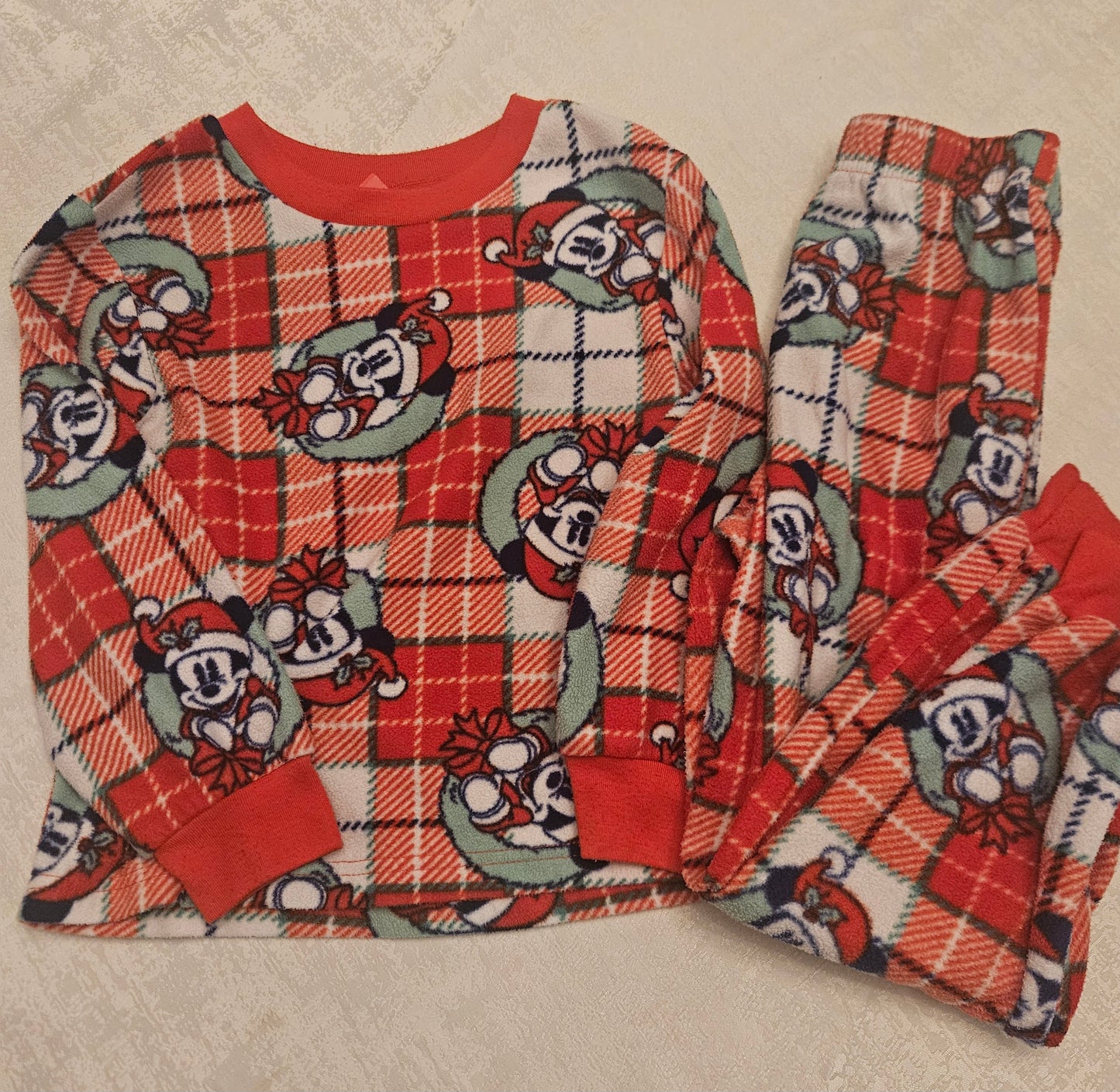 Seller #102 - Boys - Mickey Mouse Fuzzy Christmas Pajamas - Size 6