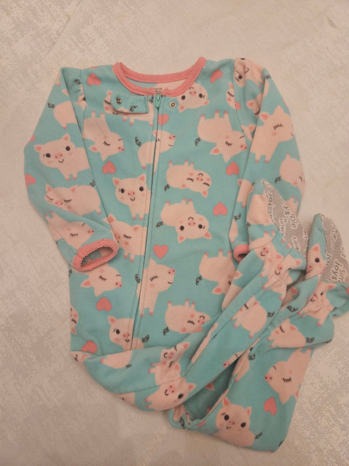 Seller #102 - Girls - Simple Joys Fleece Piglet Pajamas - Size 24 months