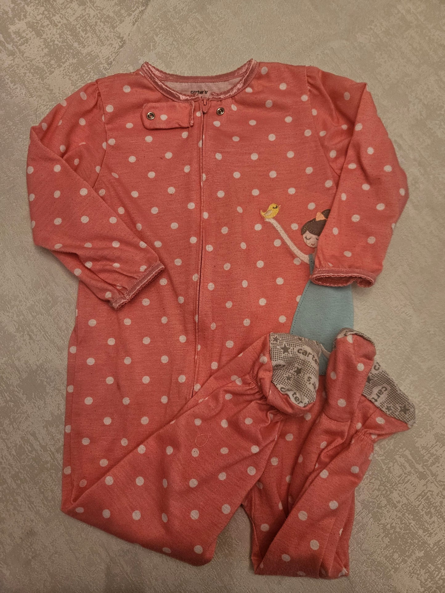 Seller #102 - Girls - Carters Pink Polka Dot Pajamas - Size 24 months