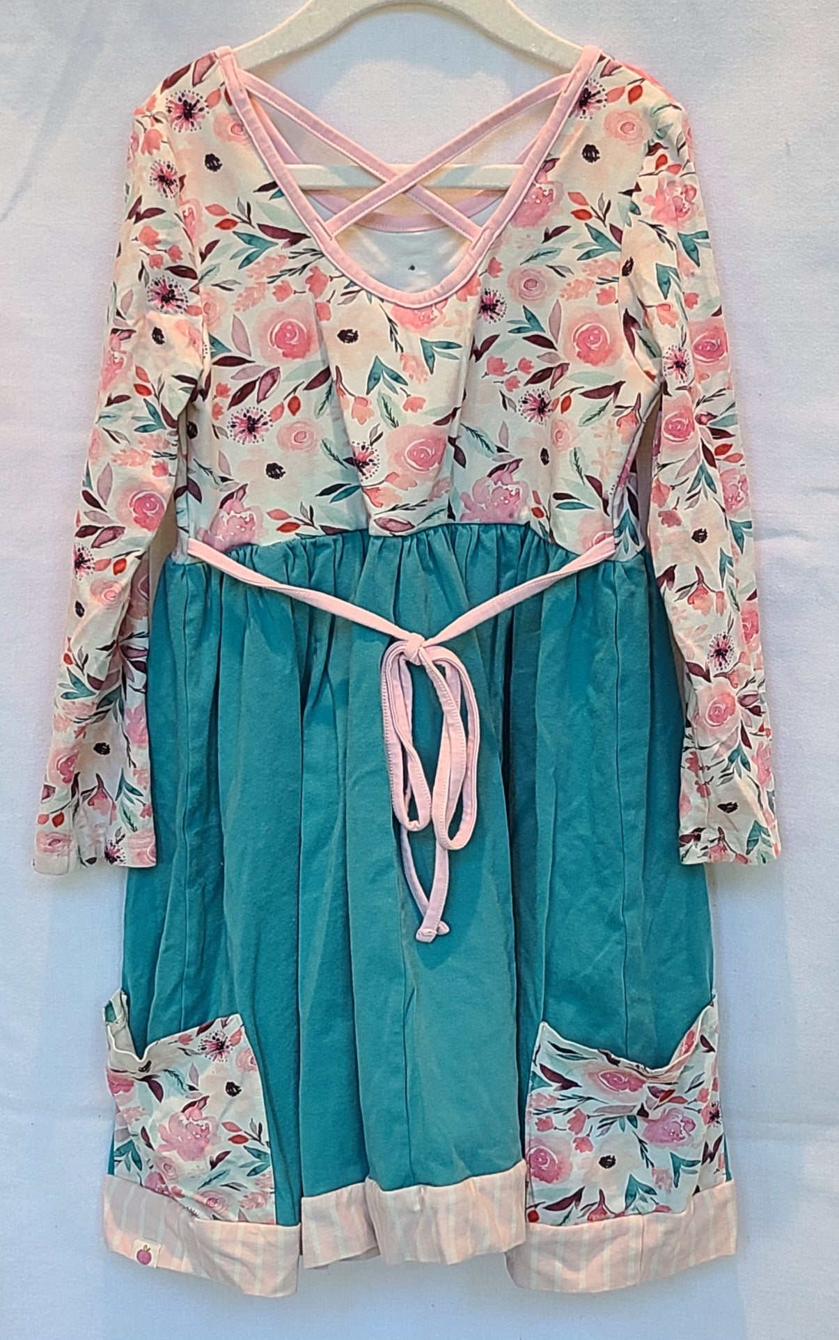 #188 Girls Size 10 Y Cheeky Plum Floral Dress