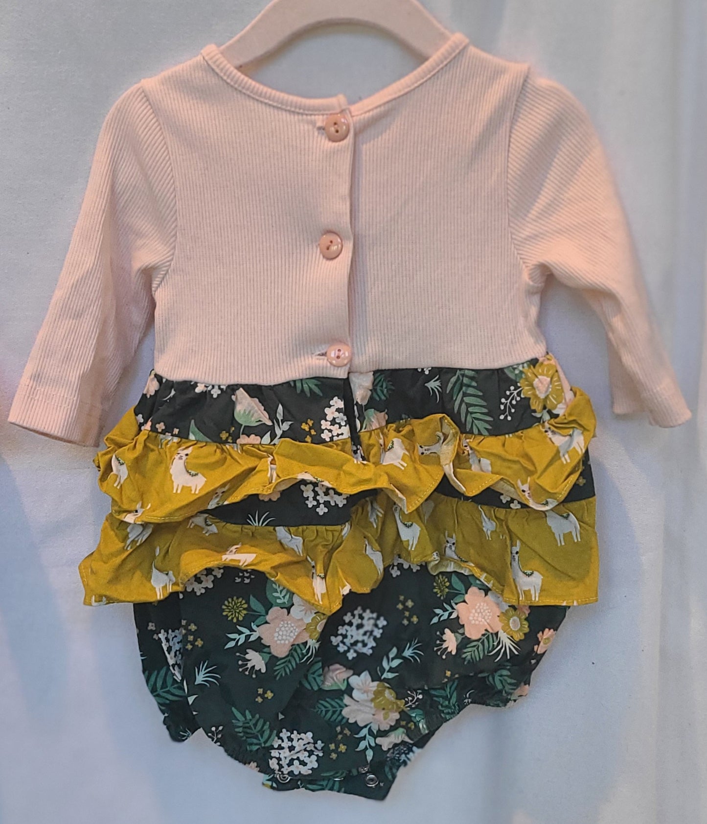 #188 Girls 24M/2T Ric Rac & Ruffles Llama Bubble (1 of 2)