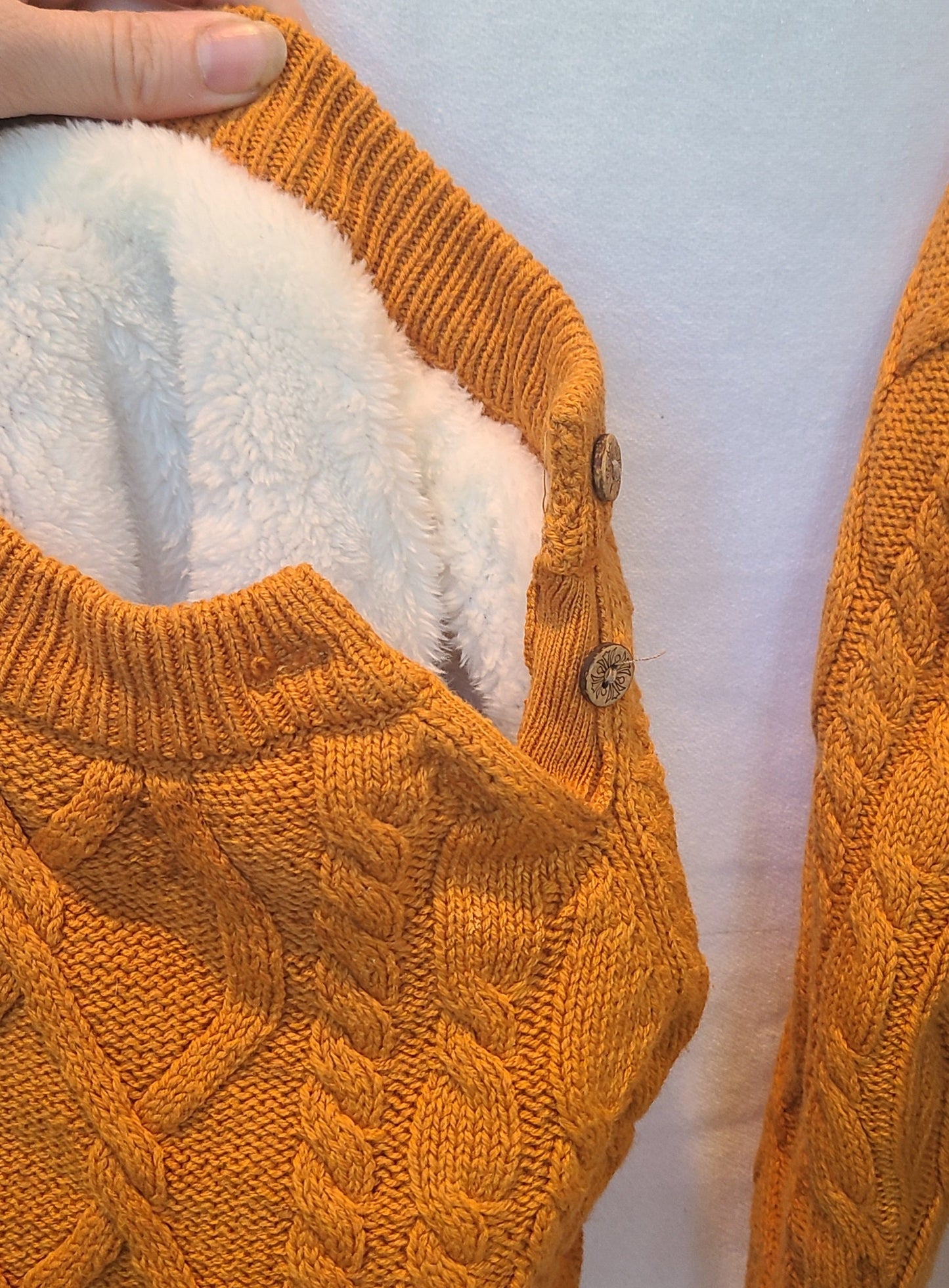#188 Girls 18-24M Faux Fur Lined Sweater Dress (1 of 2) *REDUCED*