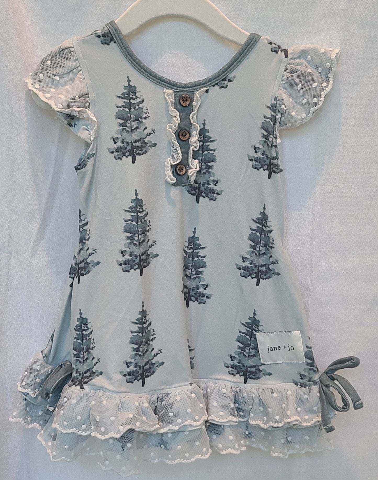 #188 Girls 12-18M Jane + Jo Pine Tree Nightgown