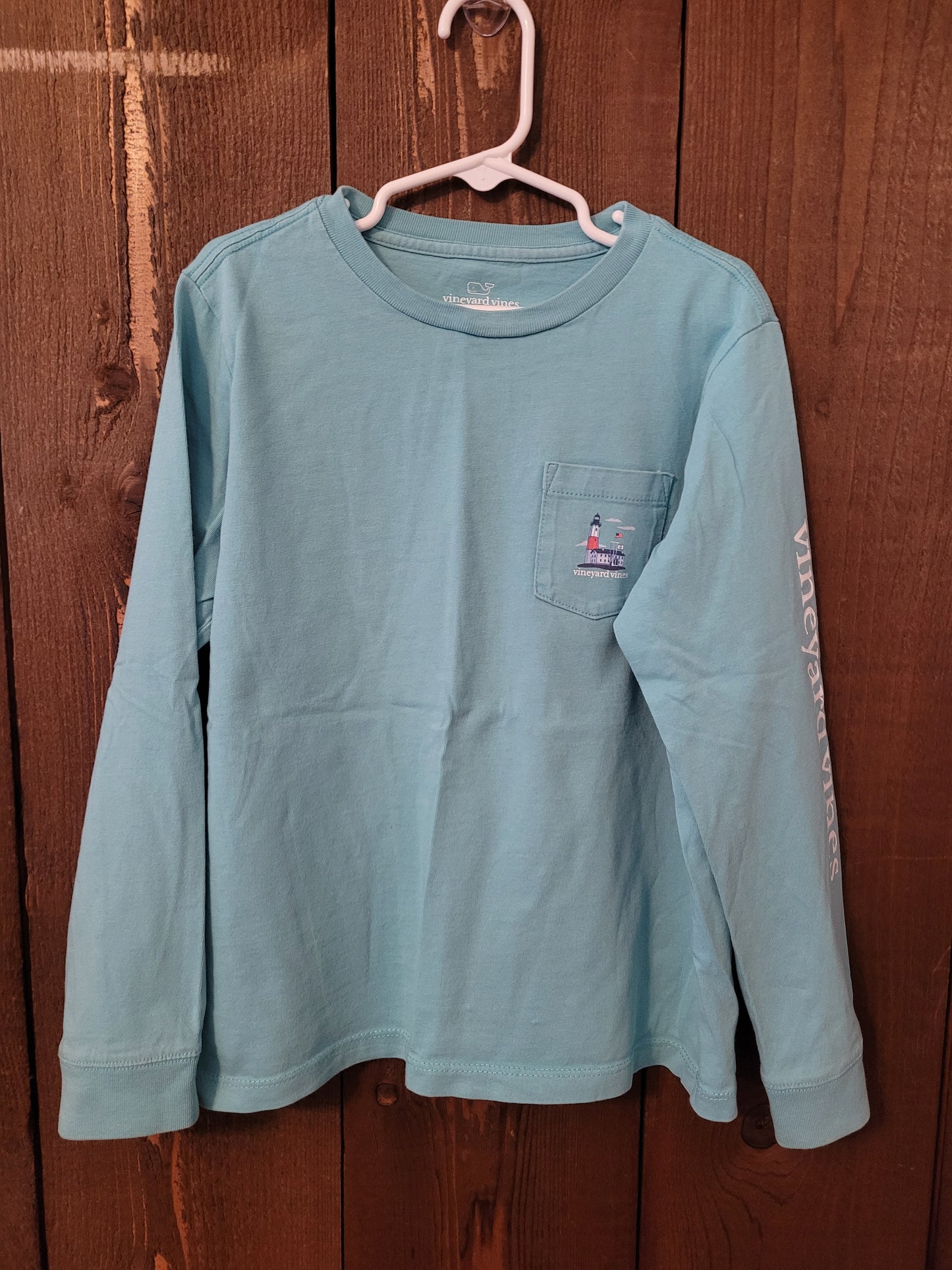 #109 Vineyard Vines Lighthouse Long-Sleeve Tee Boys Size 7