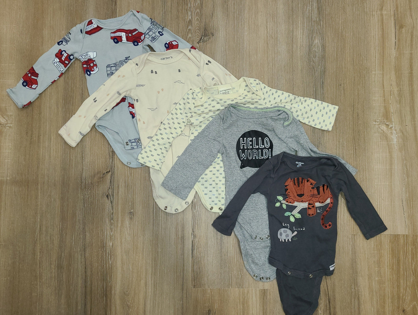 Seller #4 - Boys 0-3 month long sleeve bodysuit bundle
