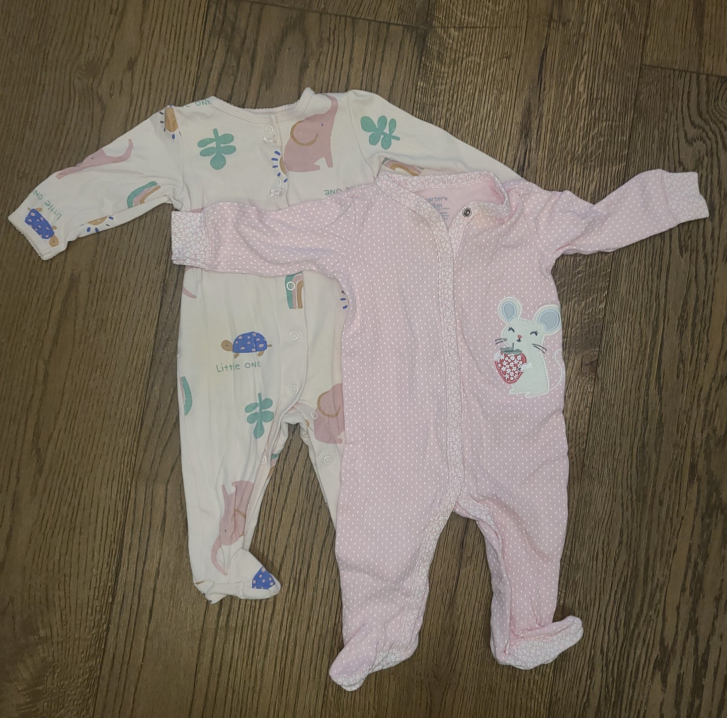 Seller #4 - Carter's 3-6 month girls snap up pajama pair