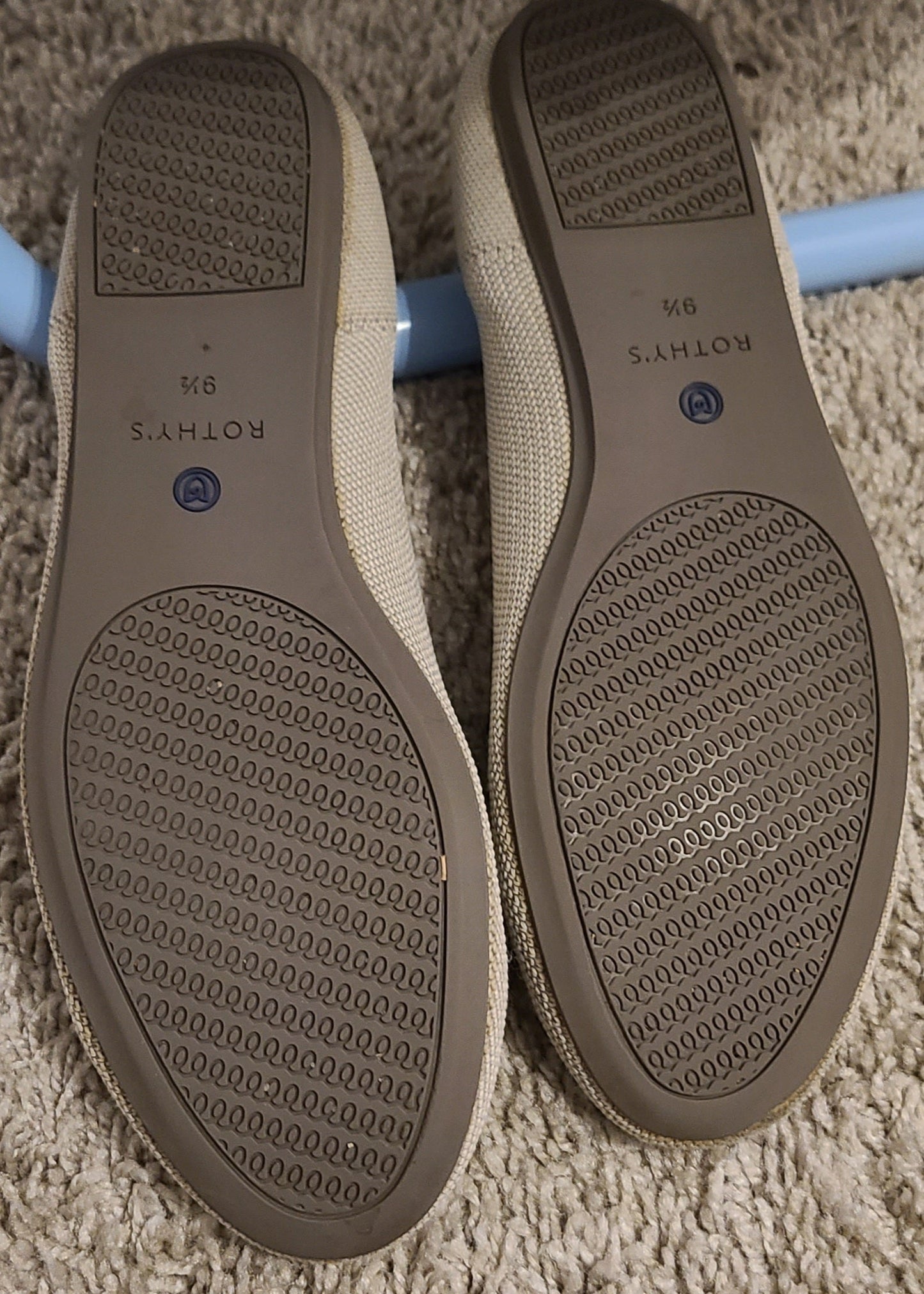 #188 Women's Size 9.5 Rothy's Gray/Silver Ballet Flats (RUN SMALL)