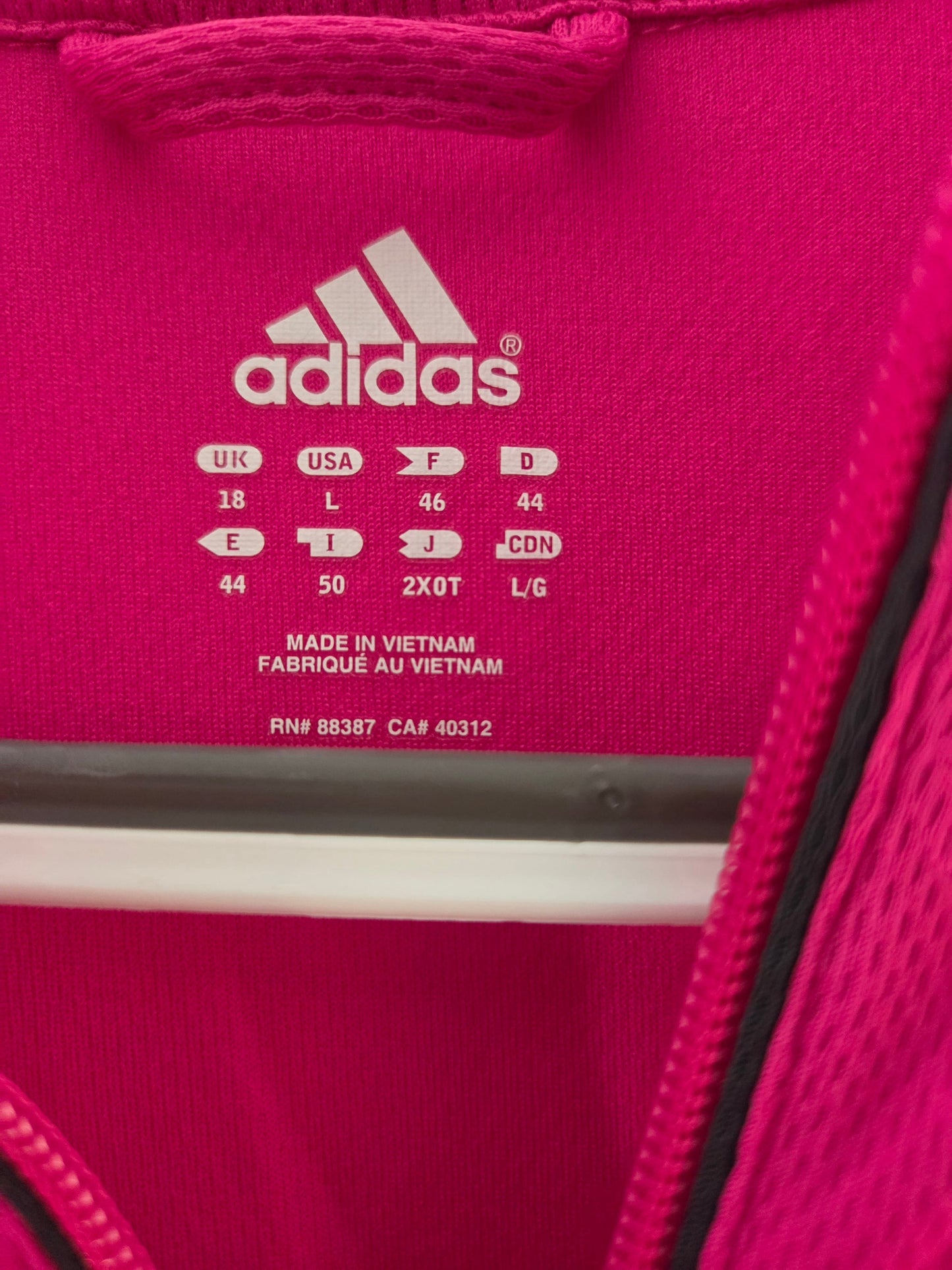 REDUCED Seller 184 pink adidas zip up size large