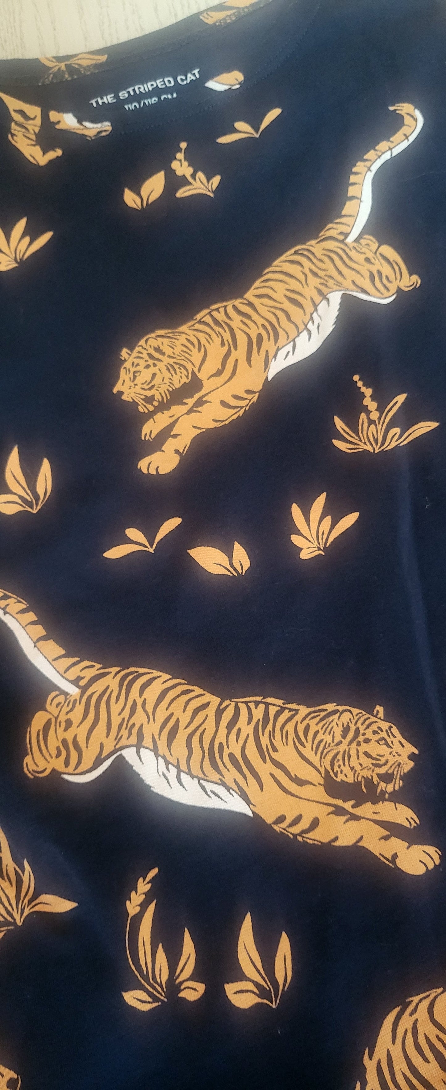 REDUCED: #9--- Girls 4-6. The Striped Cat Bengal tiger dress. Swedish brand.