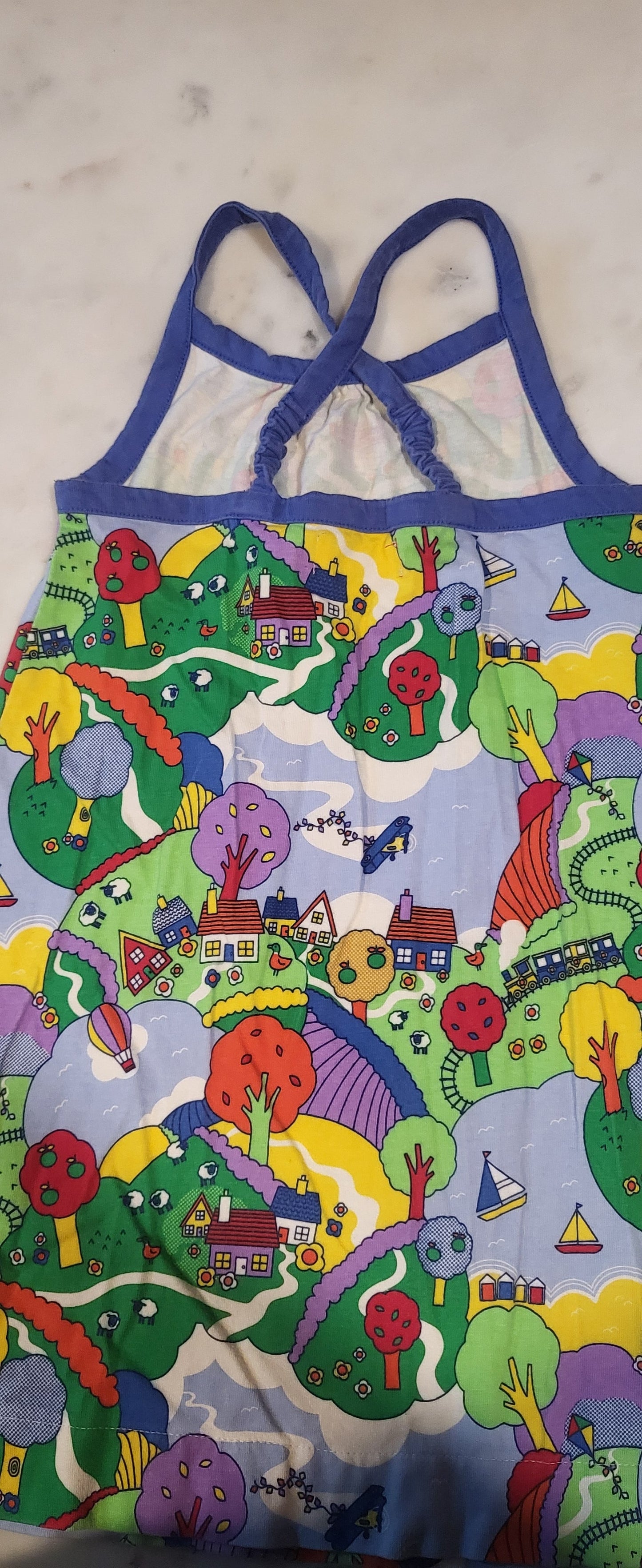 REDUCED: #9--- Girls 4-5. Listed under girls 4. Vibrant and whimsical Little Bird UK sundress.