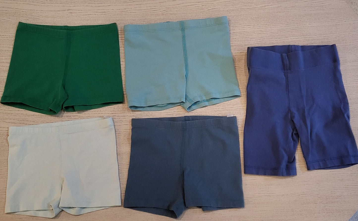 REDUCED: #9--- Girls 4-5. Boden Biker and Primary Cartwheel Shorts. 4 pair.