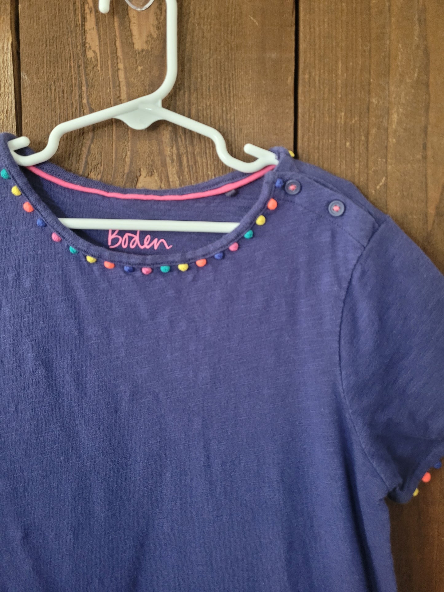 #111 Boden Pom Pom Dress Girls Size 11-12Y