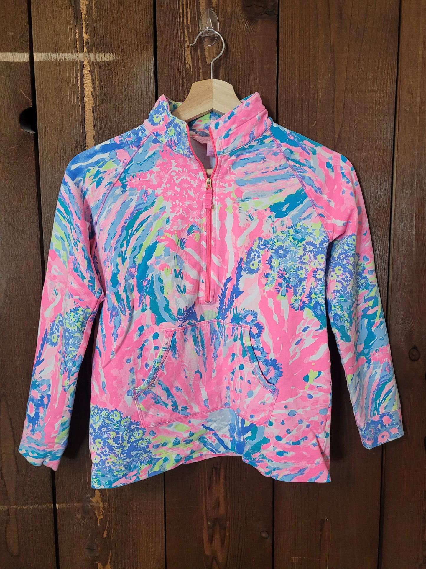 #111 Lilly Pulitzer Half-Zip Pullover Girls Size XL (12-14)