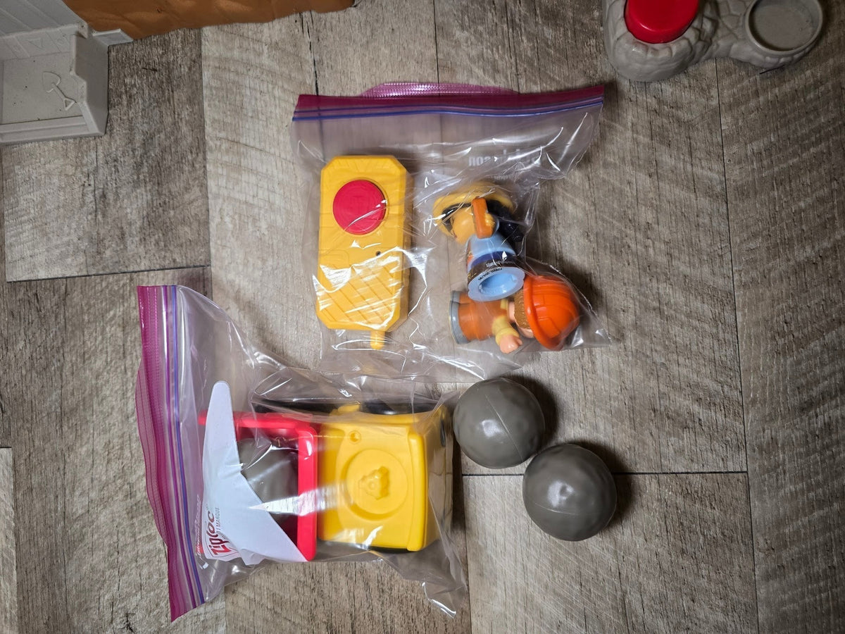 #131 Little People Construction set with truck, boulders, workers, and remote