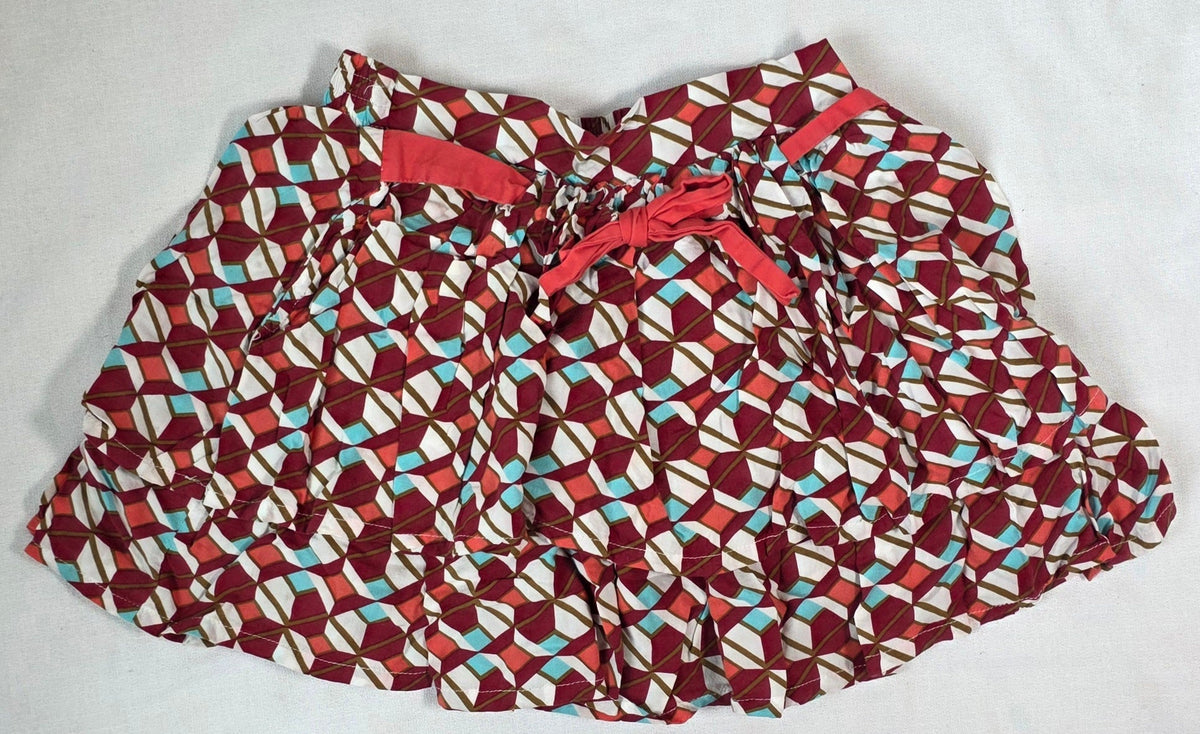 #190 Girls 6/7 Neck & Neck Patterned Skirt