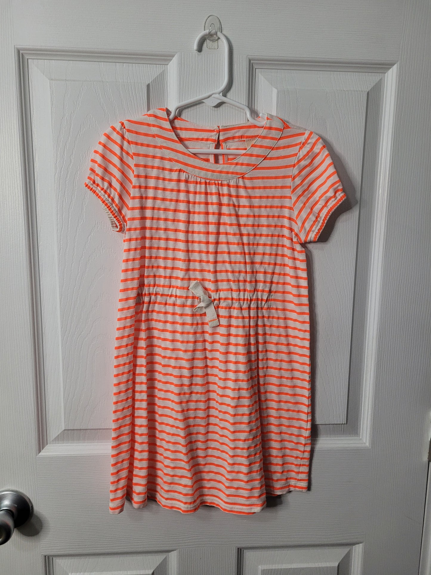 #44 Mini Boden Stripe Drawstring Dress Girls Size 4-5Y