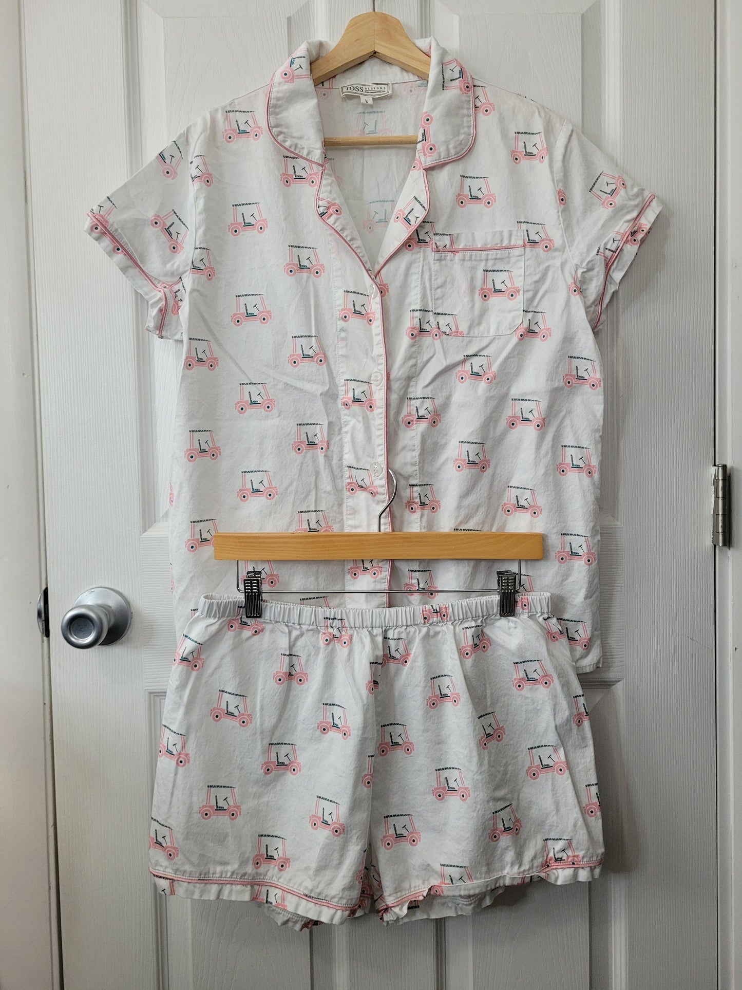 #44 Toss Designs Golf Cart Pajamas Women Size L