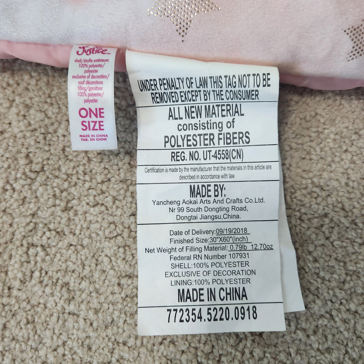 #167 Justice Fox Girl's Sleeping Bag