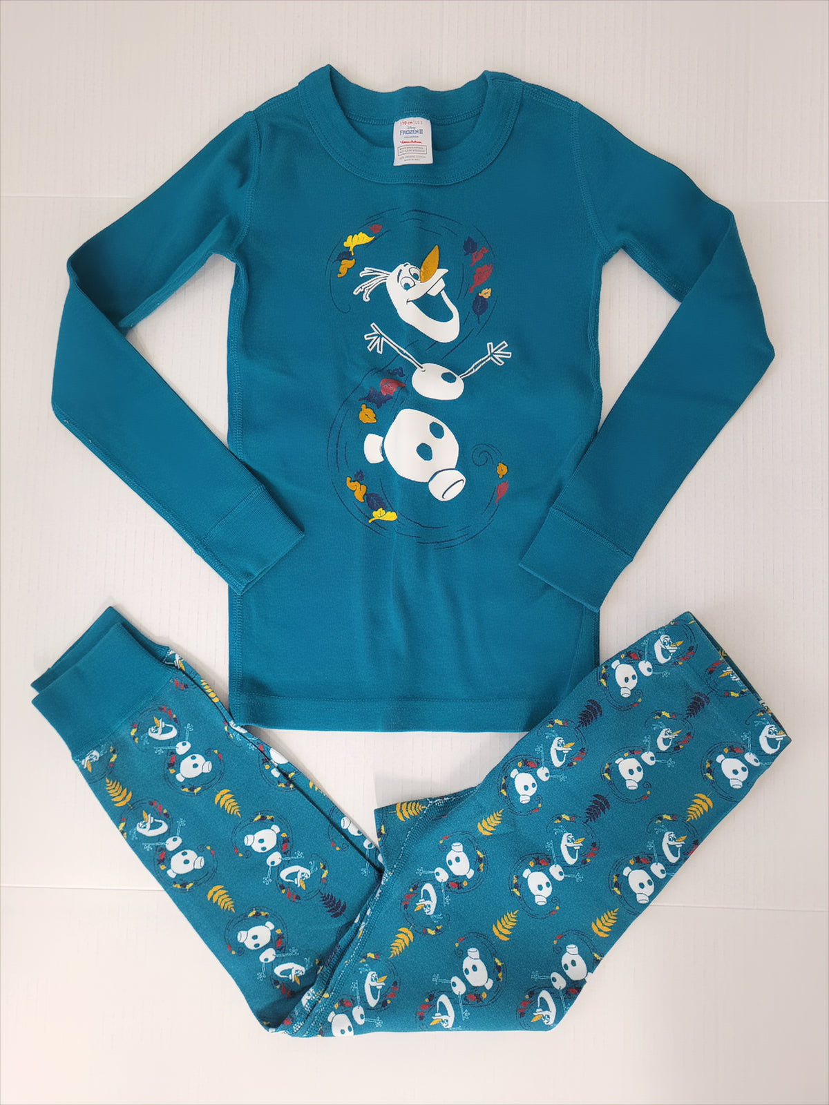 #164 Hanna Andersson Disney Frozen II Olaf Pajamas Girls 110 (5)