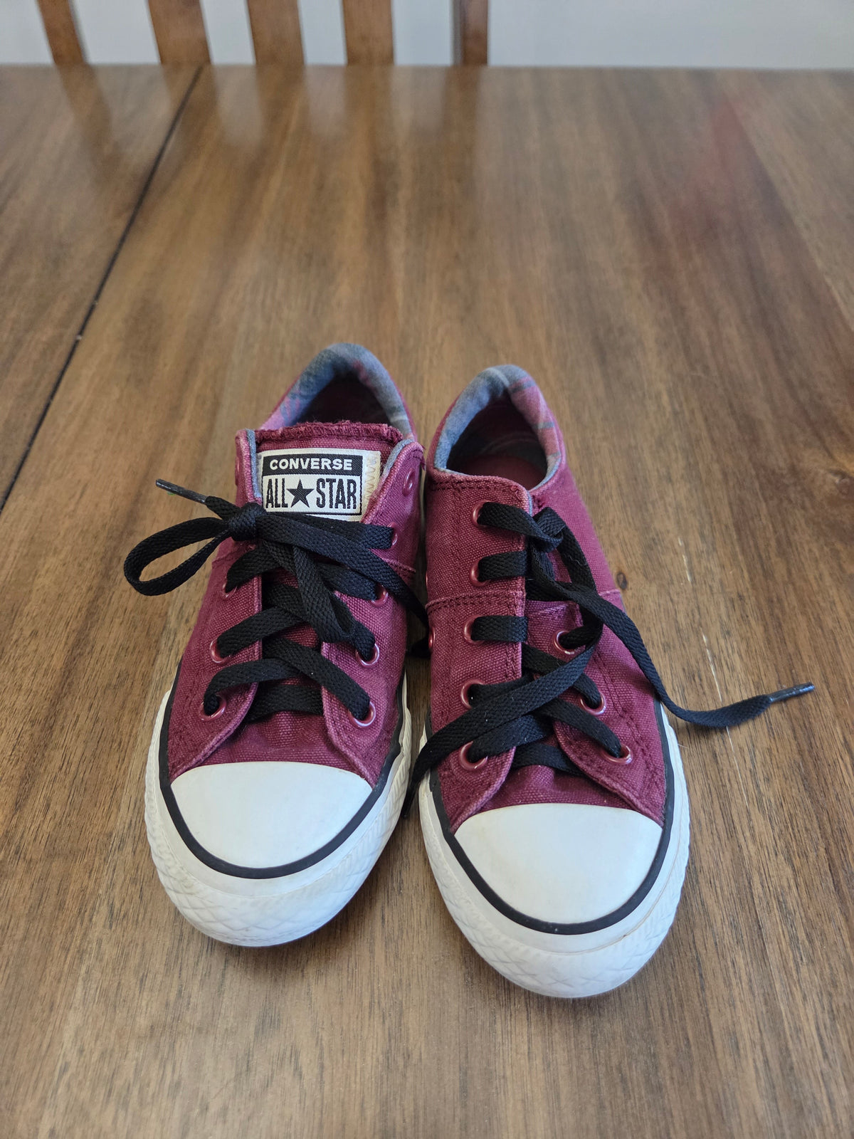 Seller 188 boys maroon converse shoes size 13