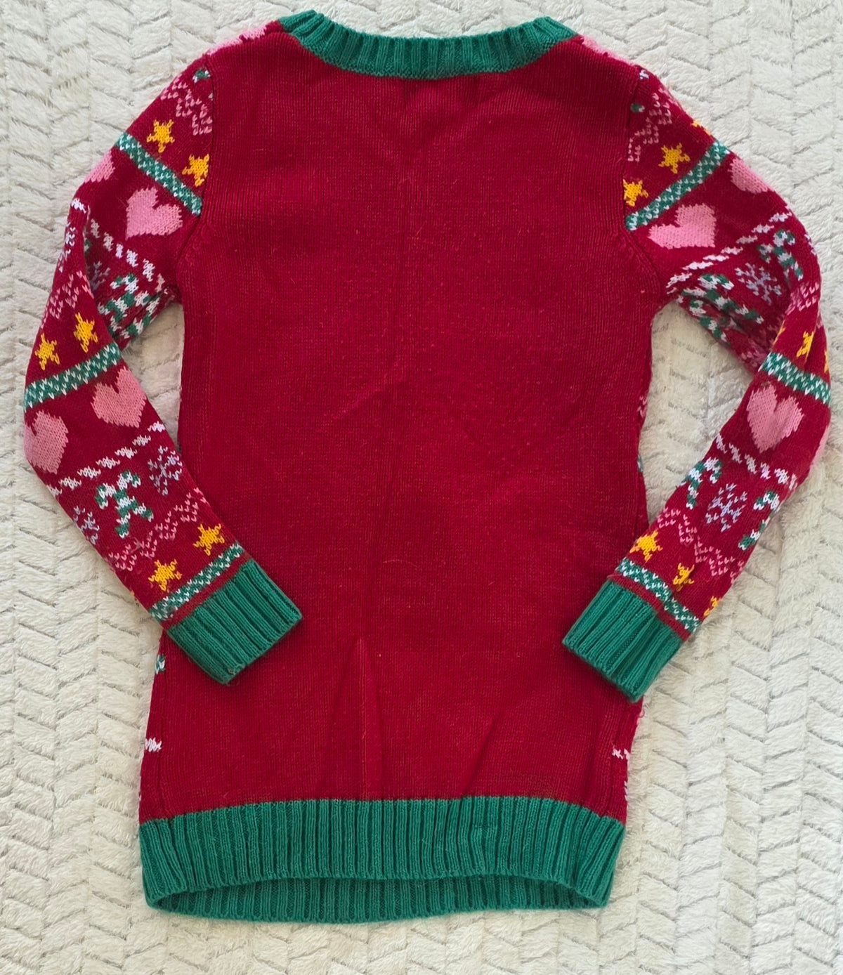 #190 Girls S (6/6x) It's Our Time Holiday Unicorn Sweater Dress