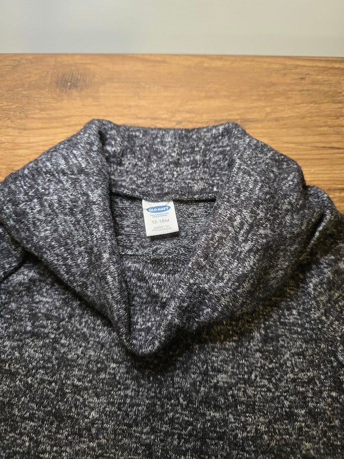 #131 Old Navy soft black and gray dress sz 12-18M