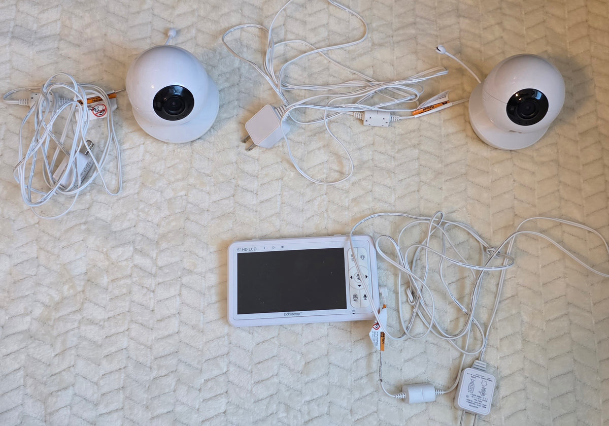 #190 Babysense Video Baby Monitor 5" HD Split Screen