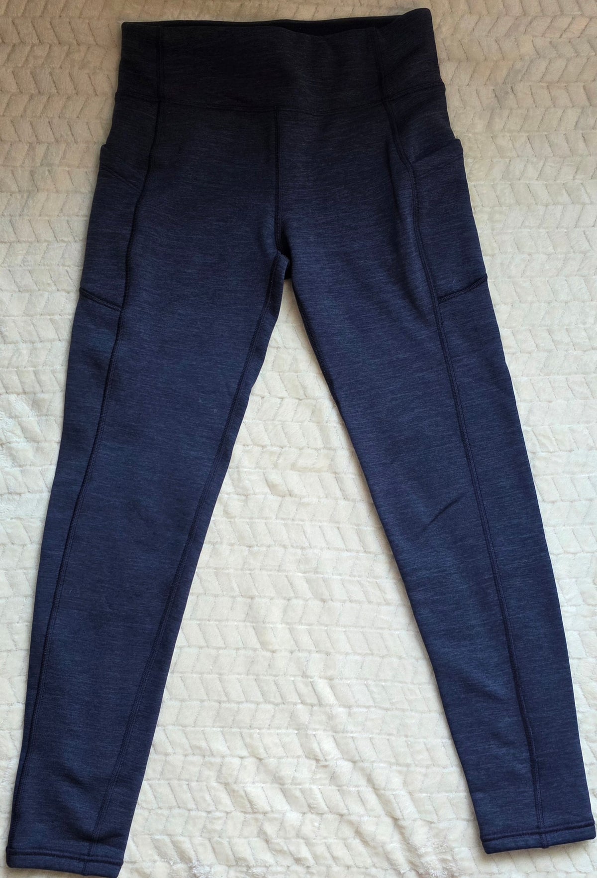#190 Girls XL (14) Athleta Girl Leggings Navy, Thick Fabric