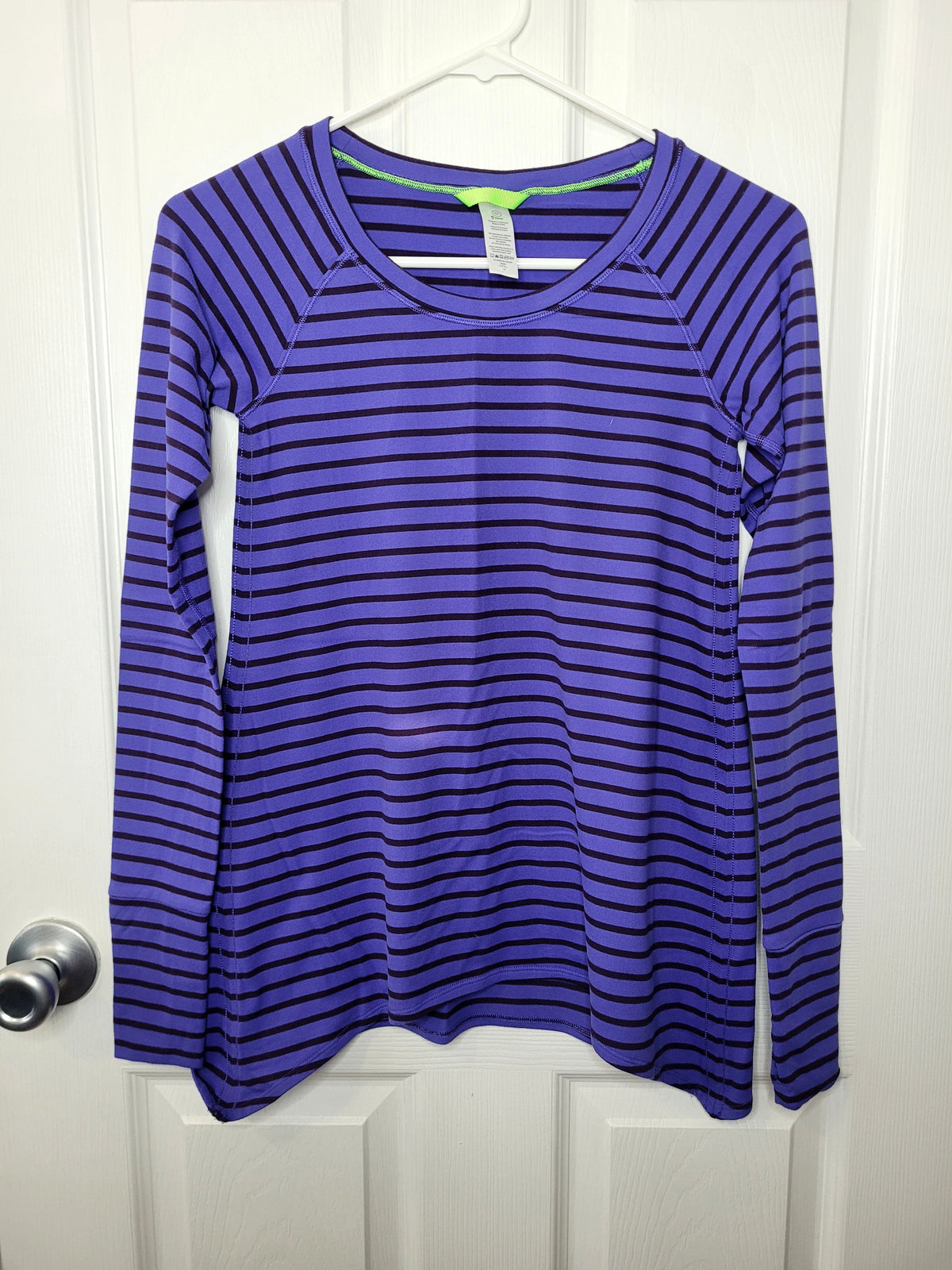 #164 Ivivva by Lululemon Purple Stripe Long-Sleeve Top Girls 12