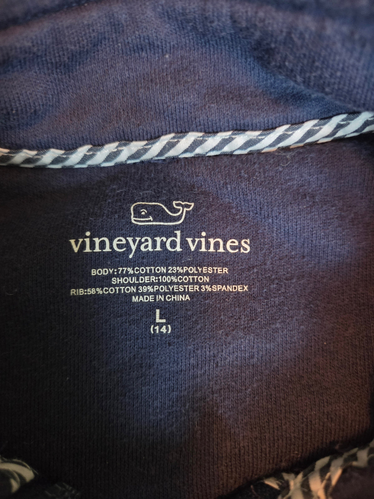 Seller #57 Boys Vineyard Vines size Large (14) quarter zip