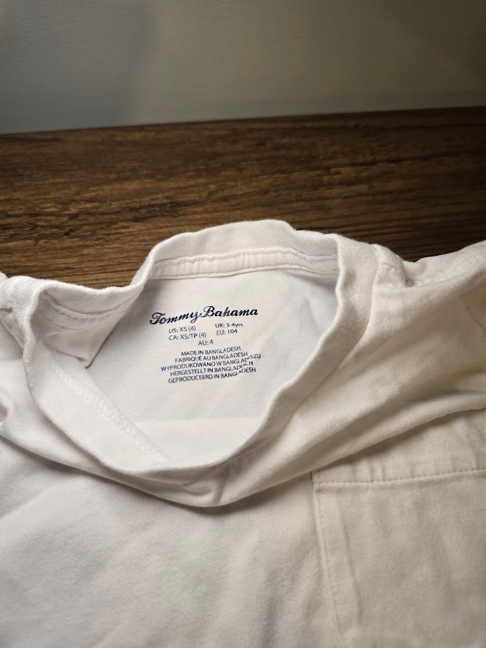 #131 Tommy Bahama long sleeve white shirt sz 4