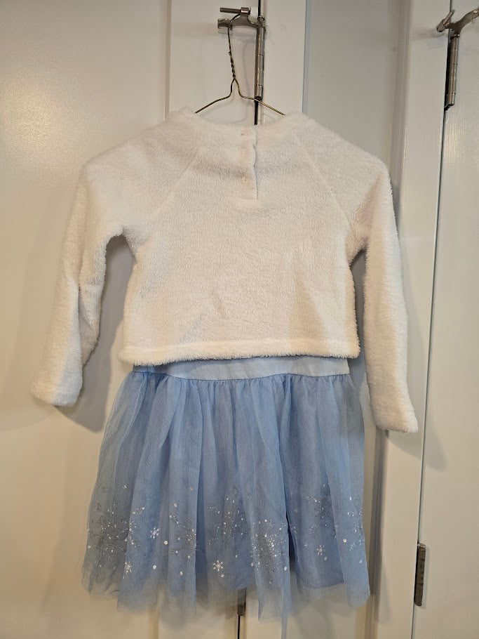 #131 Elsa girls sweatshirt dress sz 6
