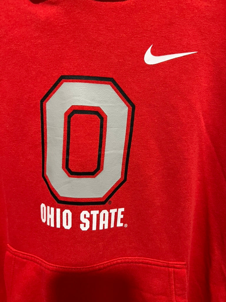 Seller #76 - Nike The Ohio State University Hoodie - Red w/ Logo - Size Large