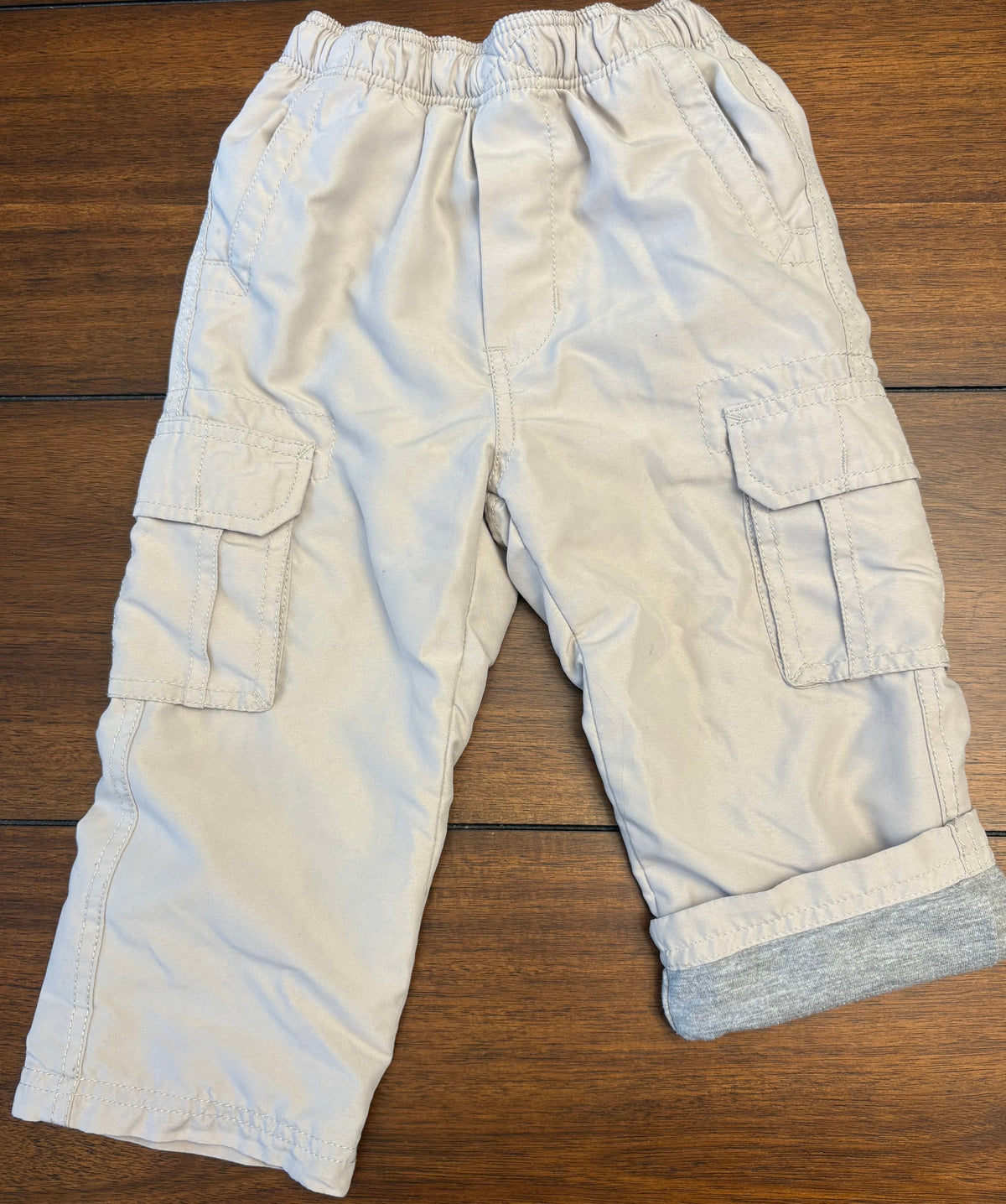 #197 Did Too Boys Size 18M Light Tan Lined Cargo Pants