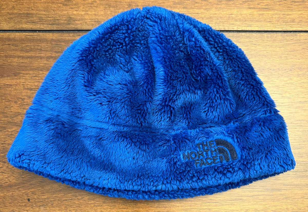#197 North Face Boys Size 6-24M Royal Blue Fleece Beanie