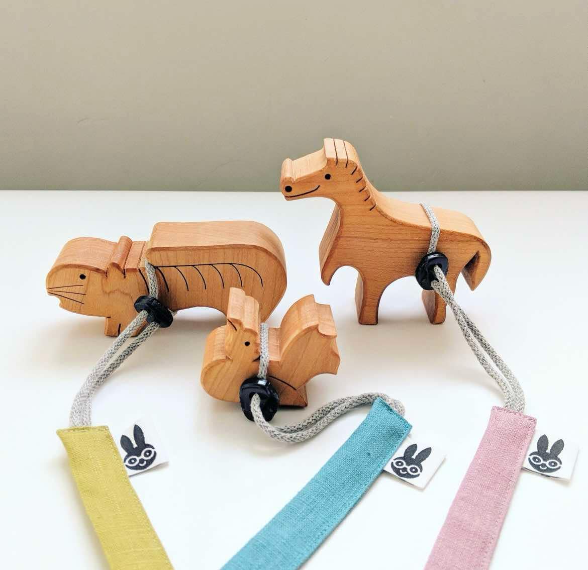 #222 Organic Linen Handmade European Toy and Bottle Straps for Strollers, Car Seats, High Chairs
