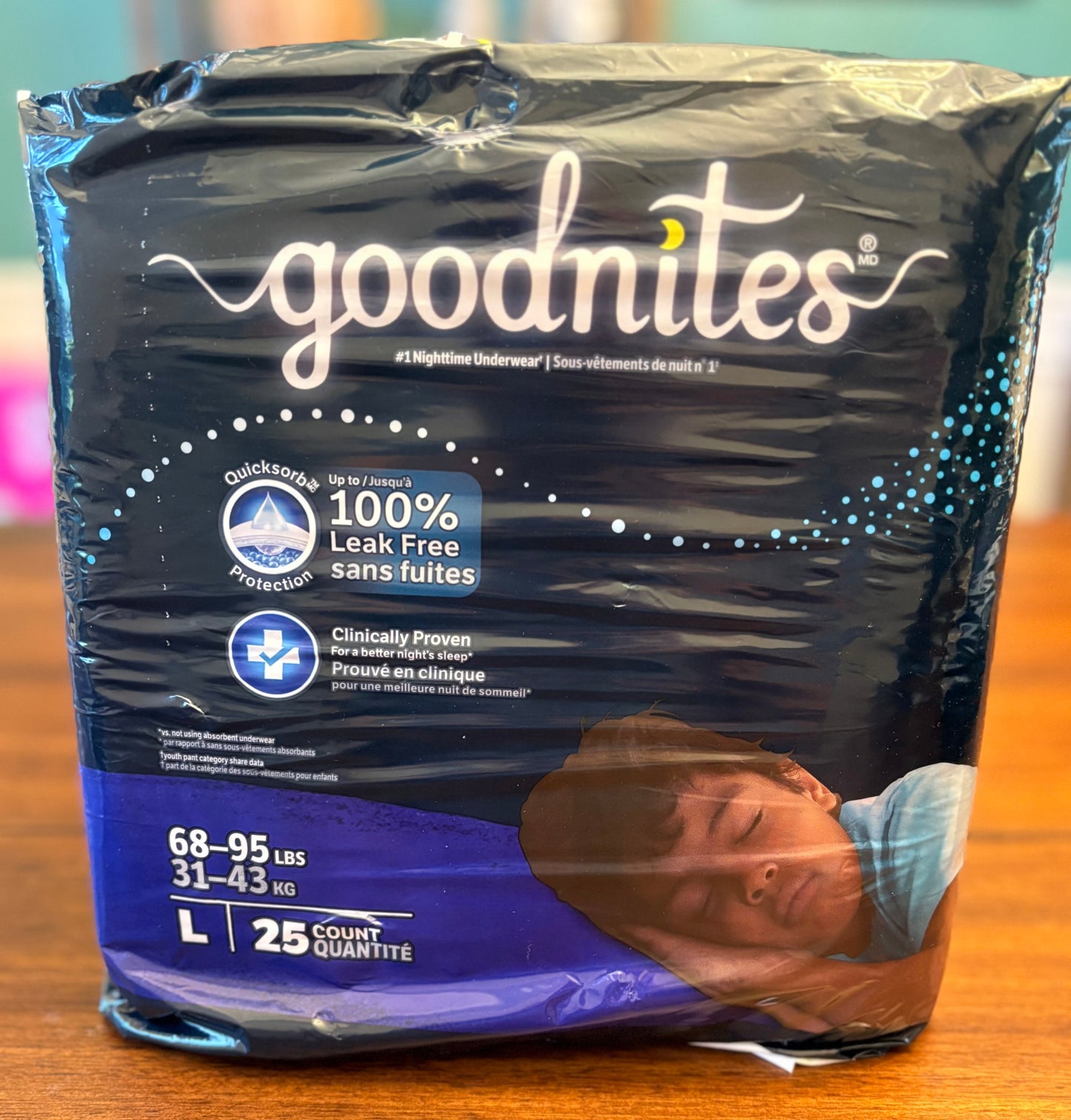 Seller #210 GoodNites Boys Size L 25 Count Nighttime Underwear NWT 1 of 2