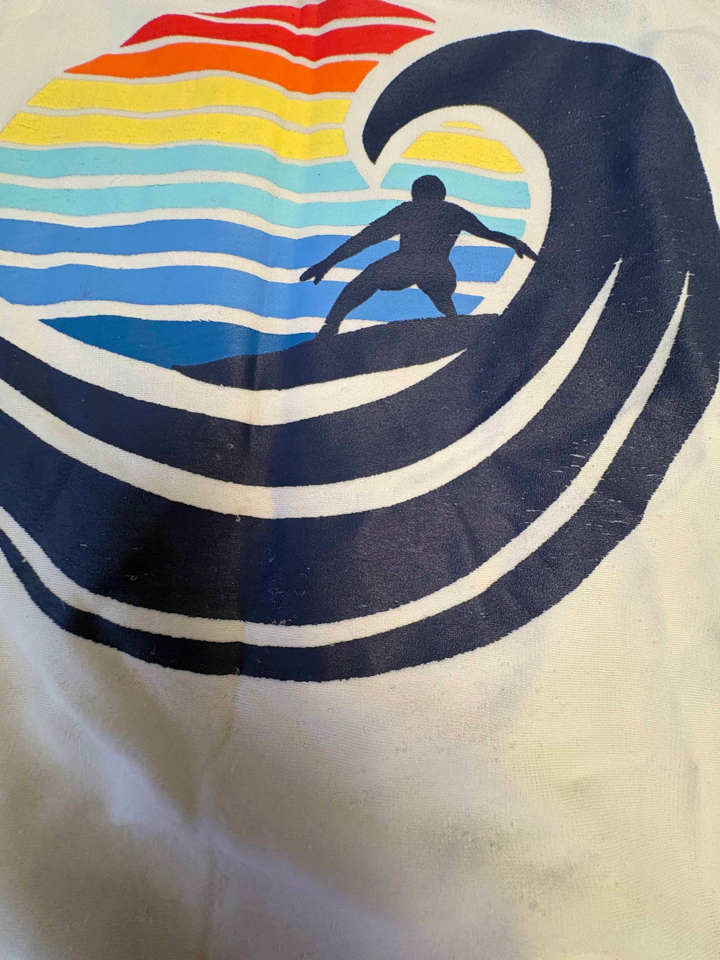 Seller #210 Hanna Andersson Boys Size 10 White Surfer Rash Guard & Striped Swim Trunks